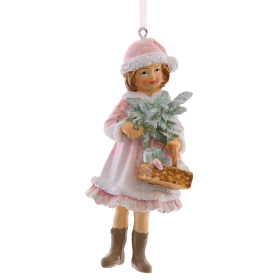 Украшение новогоднее "Девочка", L5 W4 H11 см, 2в.