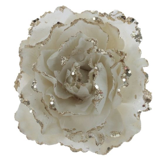 Цветок искусственный &quot;Роза&quot; (на клипсе), L10 W10 H17 см