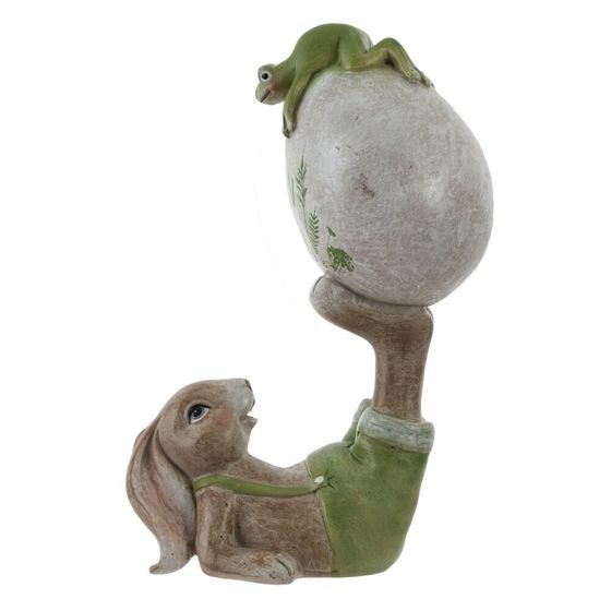 Фигурка декоративная &quot;Заяц с яйцом&quot;, L11 W7 H18,5 см