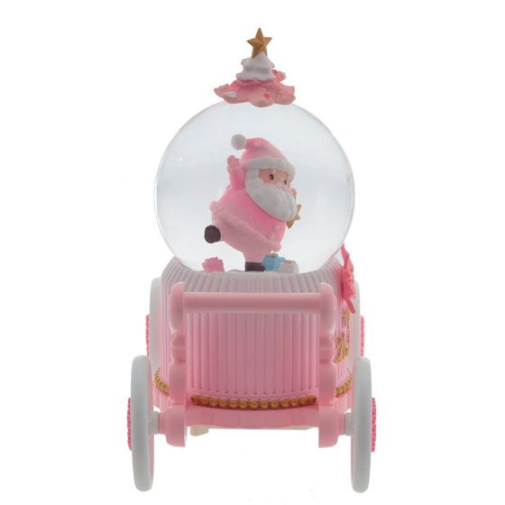 Фигурка декор &quot;Дед Мороз&quot; в стекл шаре (муз, подсвет, вьюга, движ, 3xAAA н/п), D10, L22 W11 H21 см