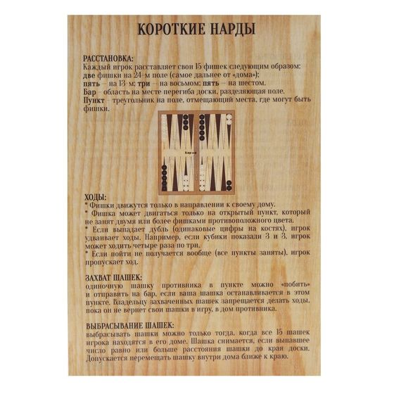 Игра настольная 2 в 1 ( шашки, нарды) "Лев", L50 W25 H3 см