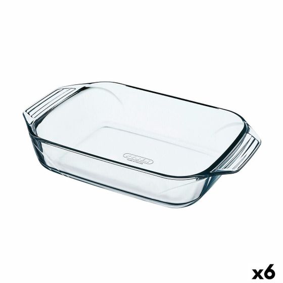 Форма для выпечки Pyrex Irresistible из прозрачного стекла, прямоугольная, 35 x 23,1 x 6,5 см (6 шт.)