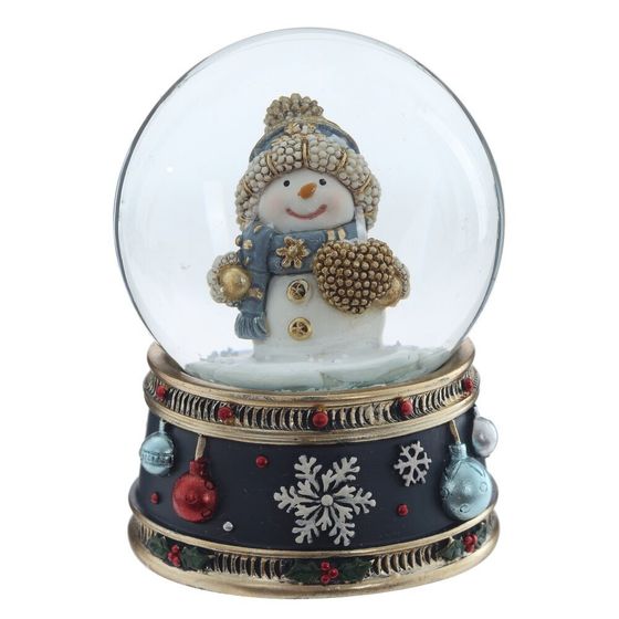 Фигурка декоративная &quot;Снеговик&quot; в стекл шаре, D 6.5 см, L6,5 W6,5 H8,5 см, 2в.