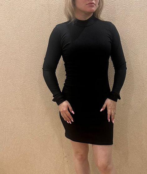 !09 Платье Zamira (лапша) размер М цвет черный