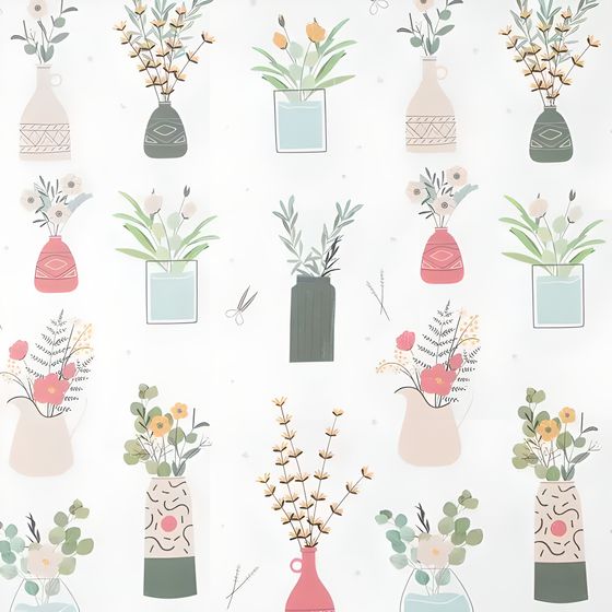 !09 Бумага упаковочная (набор 3 листа) крафтовая «Гербарий», 70 × 100 см.