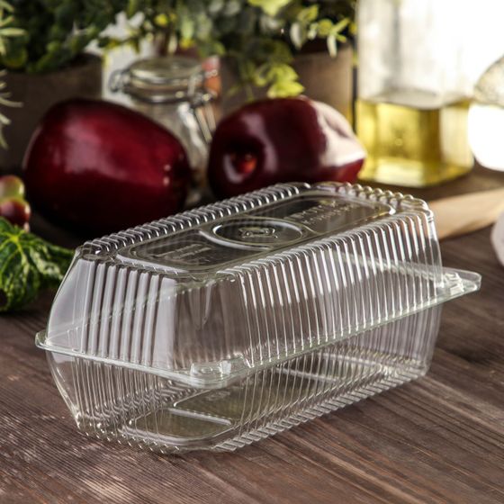 !09  Контейнер одноразовый (набор 25 штук)  с неразъёмной крышкой  пластик, 21.7×11.5×8.3 см, прозрачный