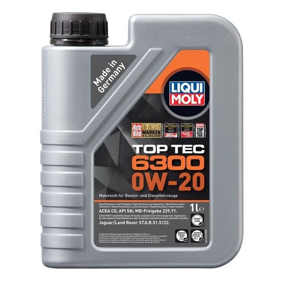 Масло моторное LiquiMoly Top Tec 6300 0W-20 SN C5, НС-синтетическое, 1 л