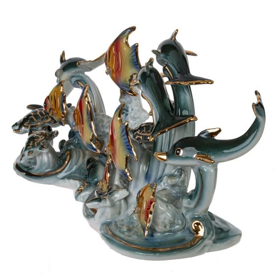 Фигурка декоративная "Морская композиция", L23 W9 H13 см, 1 штука. дизайн микс