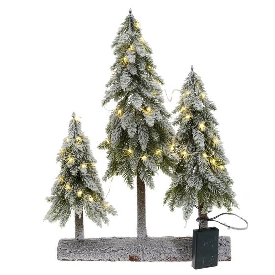 Изделие декоративное с подсветкой &quot;Елки&quot; (3хАА, н/п), L34 W11 H50 см