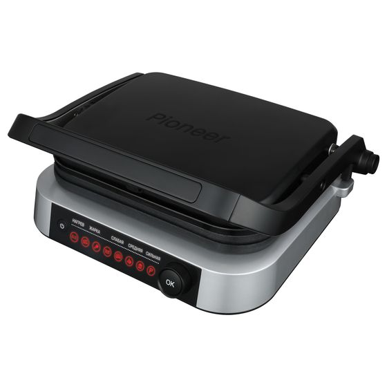 Электрогриль Pioneer GR1020E 2100Вт черный/серебристый