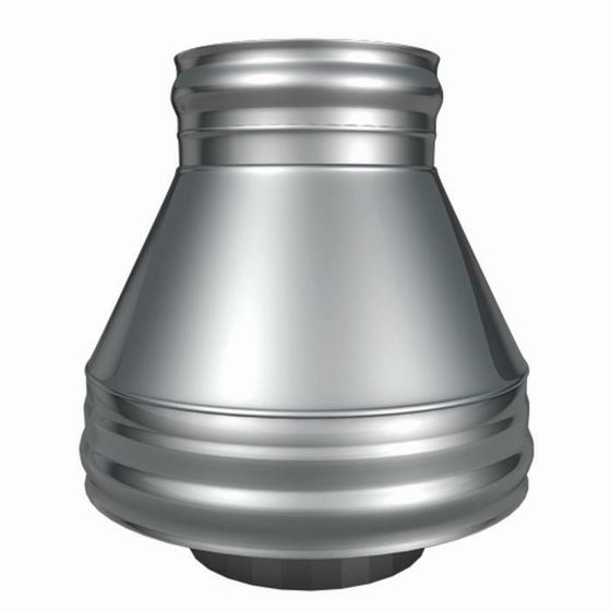 Конус, нержавеющая сталь AISI 316/AISI 304, толщина 0.5 мм, d=120 × 220 мм, с хомутом