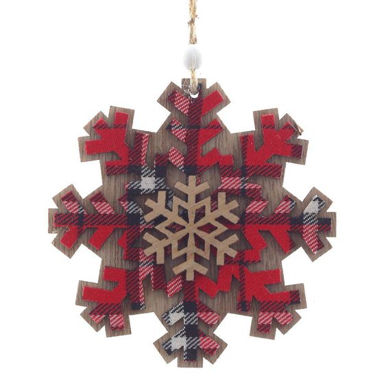 Украшение новогоднее "Снежинка", L10 W0,5 H11 см, 3в.