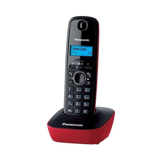 Телефон Panasonic KX-TG1611 RUR DECT, комплект из базы и трубки, монохром.дисплей на трубке   253167