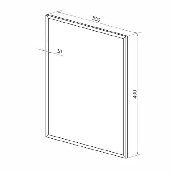 !09 Зеркало прямоугольное 30х40 см "Прямоугольник"