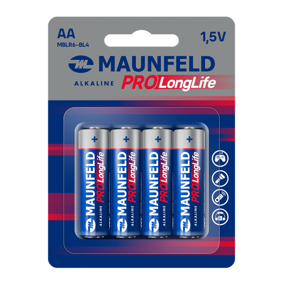 Батарейка Maunfeld PRO Long Life Alkaline AA (LR6) MBLR6-BL4, блистер 4 шт.