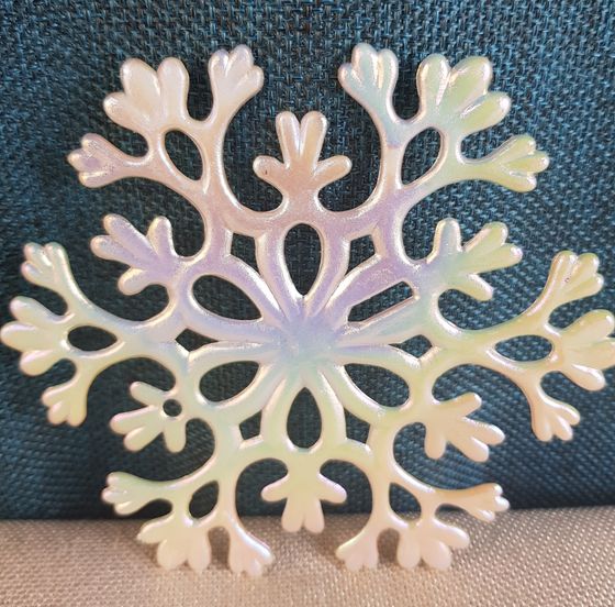 !09 НАБОР 8 СНЕЖИНОК - ЕЛОЧНОЕ УКРАШЕНИЕ &quot;CLASSIC WHITE&quot; СНЕЖИНКА, 10 СМ. ПЕРЛАМУТРОВАЯ