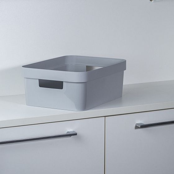 Коробка INFINITY с крышкой 11л серая