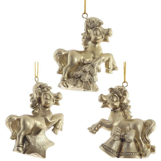 Фигурка декоративная подвесная &quot;Лошадка&quot;, L6 W3 H6,5 см, 3в.