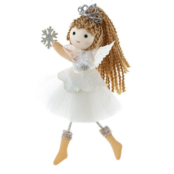 Изделие декоративное подвесное &quot;Девочка-ангел&quot;, L8,5 W5 H18,5 см, 3в.