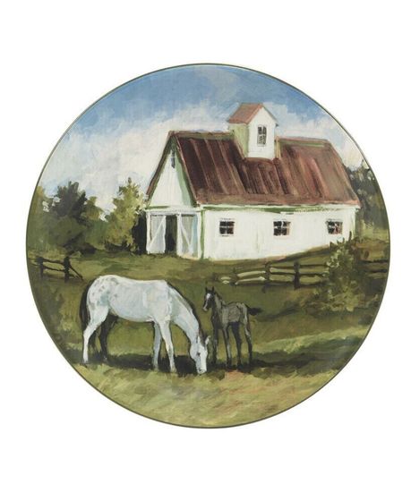 York Stables Square Platter 12.5&quot;