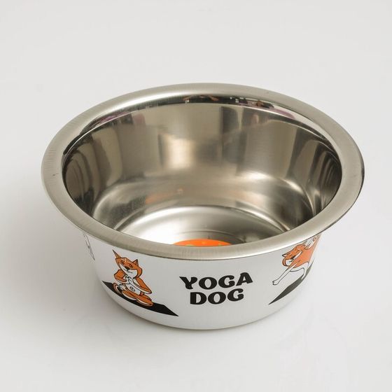 Миска стандартная &quot;Пижон. Yoga Dog&quot;, 450 мл