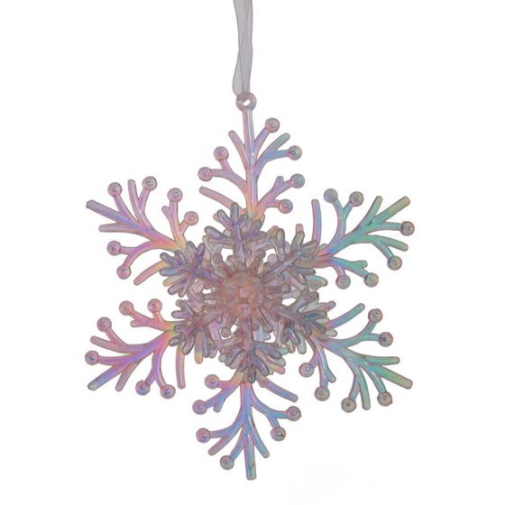 Украшение новогоднее &quot;Снежинка&quot;, L11 W1,5 H13 см, 2в.