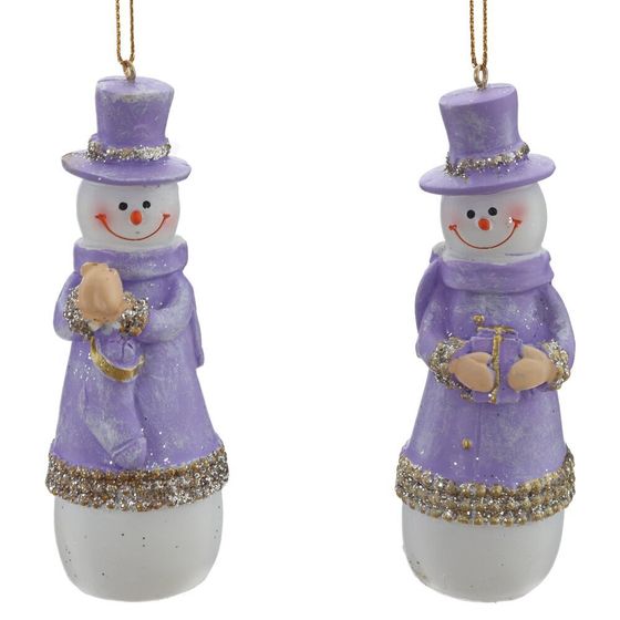 Фигурка декоративная подвесная &quot;Снеговик&quot;, L4 W4 H11,5 см, 2в.