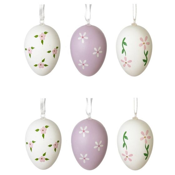 Набор из 6-ти изделий декоративных подвесных &quot;Яйцо&quot; (4*6), L16 W4 H17,5 см