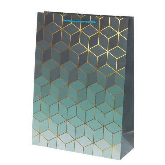 Пакет подарочный (бумага 210г/м2, блок микс 12шт), L30 W12 H41,5 см, 4в.