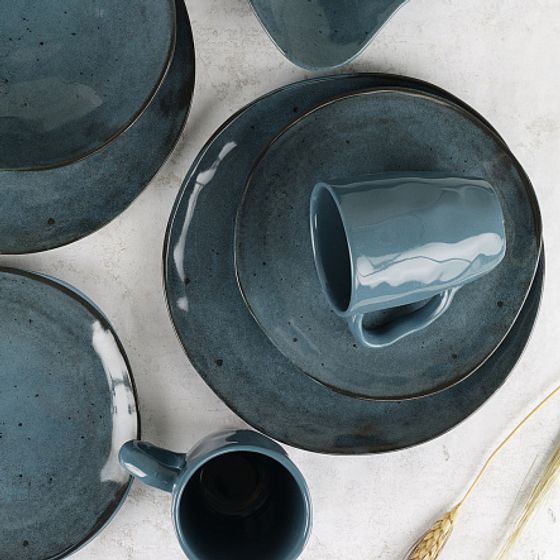 Тарелка суповая STONE синий 20см