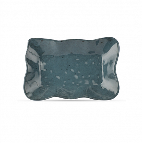 Блюдо овальное STONE синий 26см