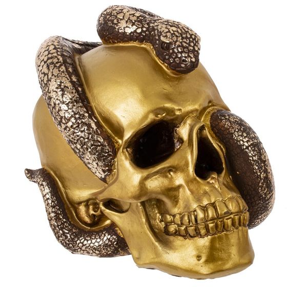 Копилка &quot;Череп со змеей&quot;, L23 W16 H18 см, 2в.