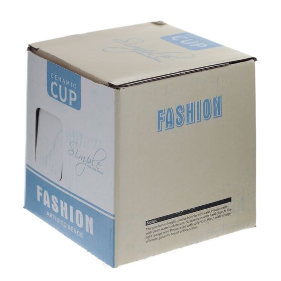 Кружка с крышкой, L7,5 W7,5 H11 см, дизайн микс