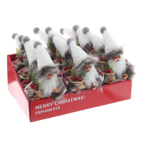 Дед Мороз подвесной, L10 W14 H14 см