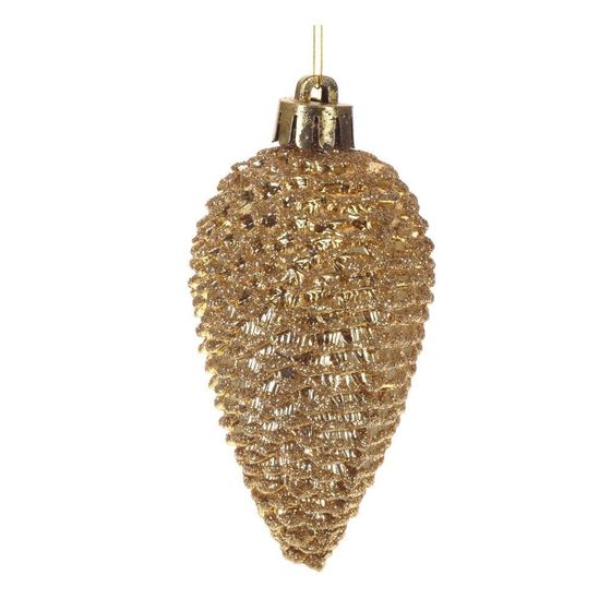 Набор из 4шт Украшение новогоднее &quot;Шишка&quot;, L17 W5 H9 см