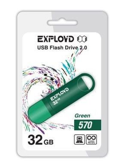 Флеш диск 32GB Exployd 570 USB 2.0 зеленый (EX--570-Green)