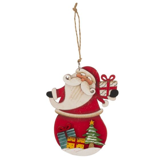 Изделие декоративное подвесное "Дед Мороз", L10 W0,5 H13 см, 4в.