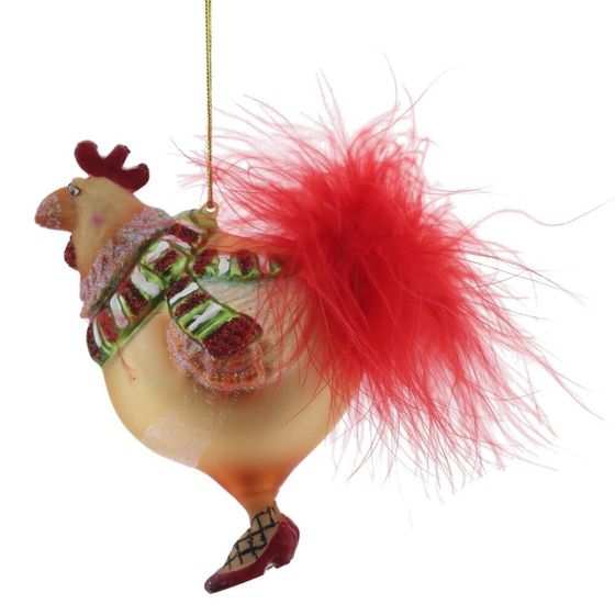Украшение новогоднее "Курица", L9 W6 H11 см