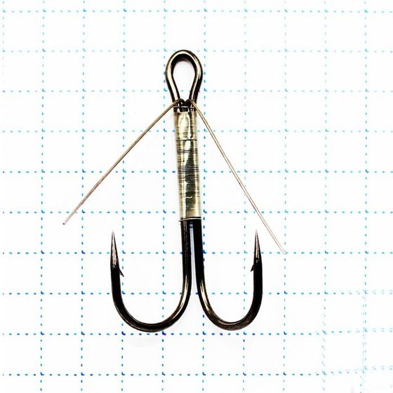 Крючок KOI WEEDLESS DOUBLE HOOK, размер 8 INT, цвет BN, двойник незацепляйка, 5 шт.