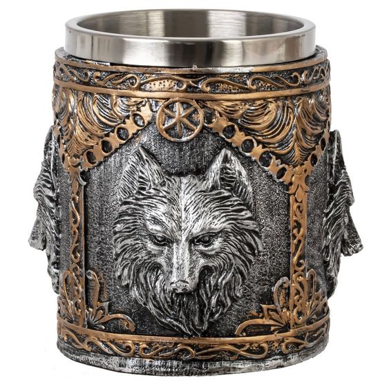 Кружка &quot;Волк&quot;, 450 мл, L16 W12 H11,5 см