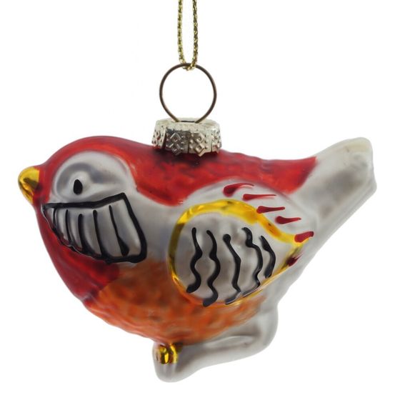 Украшение новогоднее "Птичка", L7 W4 H6 см, 3в.