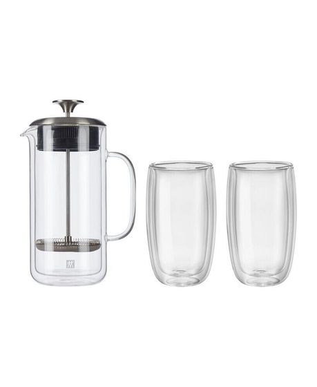 Zwilling Sorrento French Press and Latte Glasses, Set of 3