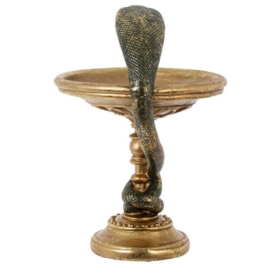 Фигурка декоративная &quot;Змея с блюдом&quot;, D 20 см, L20 W21 H30 см