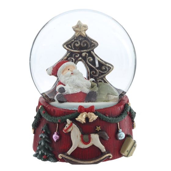 Фигурка декоративная &quot;Дед Мороз&quot; в стекл шаре, D 6.5 см, L6,5 W6,5 H8,5 см, 2в.