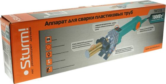 Аппарат для сварки пластиковых труб Sturm! TW7218 раструбная 1800кВт (кейс в комплекте)