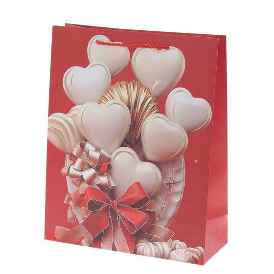 Пакет подарочный (бумага 210г/м2, блок микс 12шт), L26 W10 H32 см, 4в.