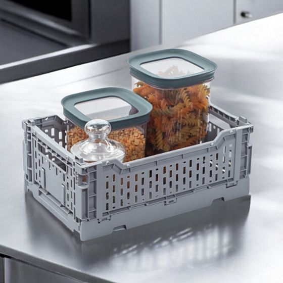 Корзина для хранения складная CASSA S серая 4л