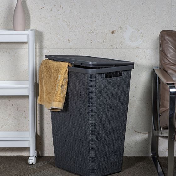 Корзина для белья JUTE 58л темно-серый
