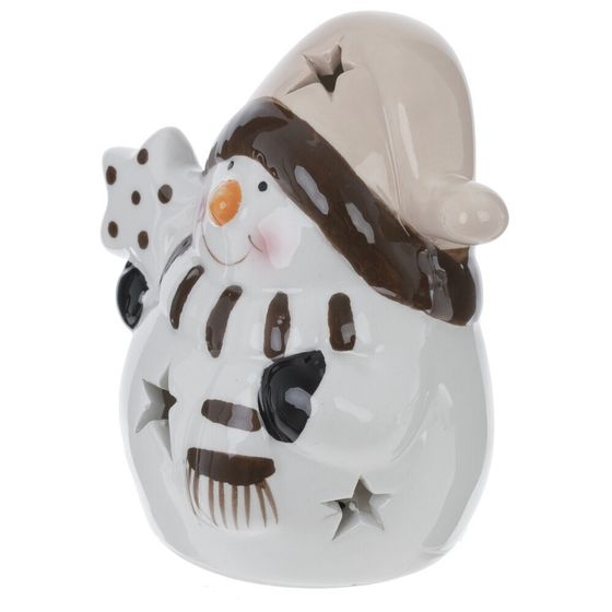 Фигурка декоративная подвесная "Снеговик", L3,5 W2,5 H6 см, 4в.