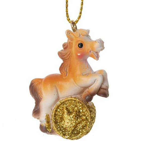 Фигурка декоративная подвесная &quot;Лошадка&quot;, L3 W1,5 H4 см, 6в.